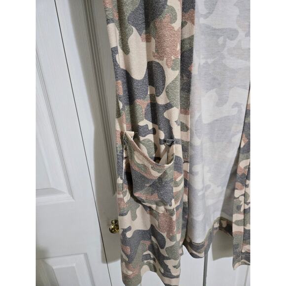 Simply southern l/xl women's camo open front long sleeve long cardigan - Picture 3 of 8